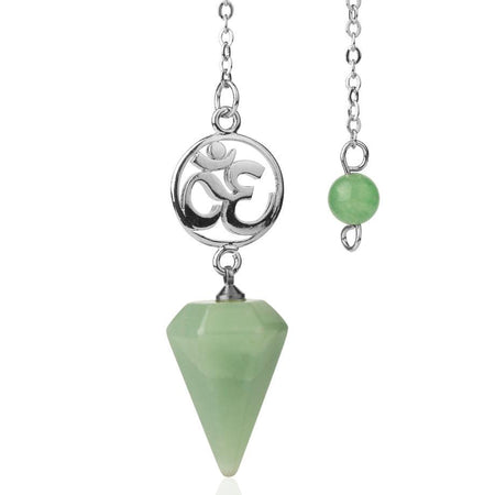 pendule divinatoire oui non symbole aum aventurine verte