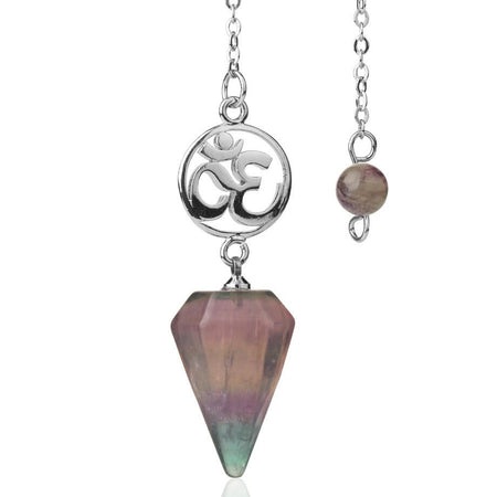 pendule divinatoire oui non symbole aum fluorite