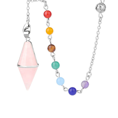 pendule divinatoire oui non chakra quartz rose