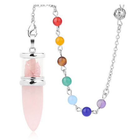 pendule divinatoire oui non quartz rose
