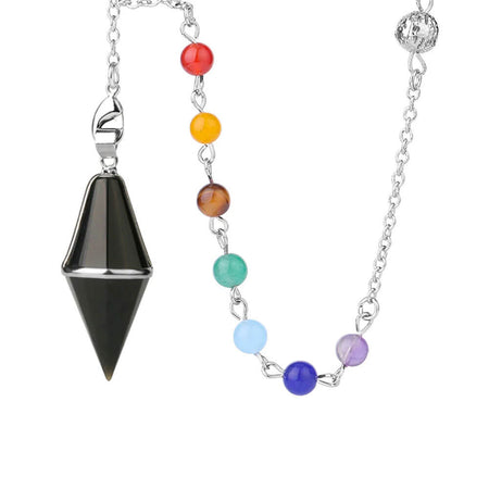 pendule divinatoire oui non chakra obsidienne noire
