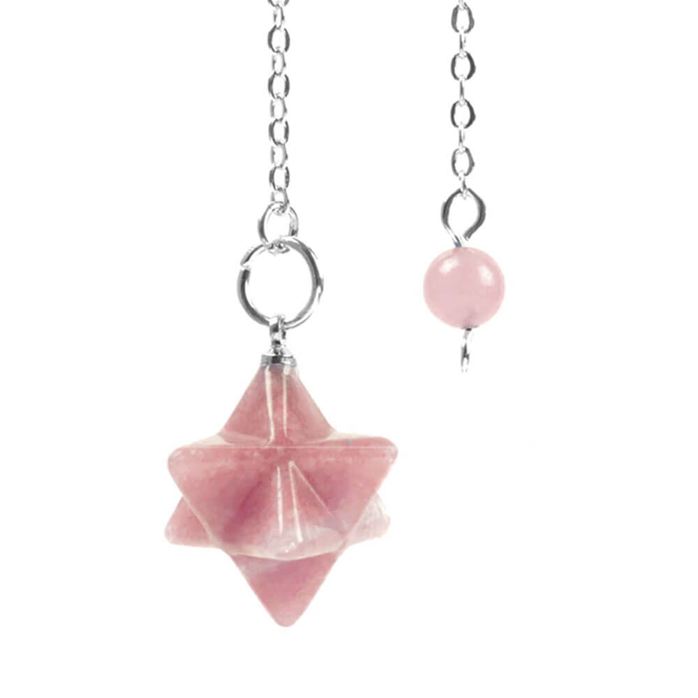 pendule divinatoire oui non merkaba quartz rose