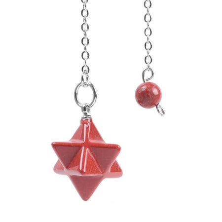pendule divinatoire oui non merkaba jaspe rouge