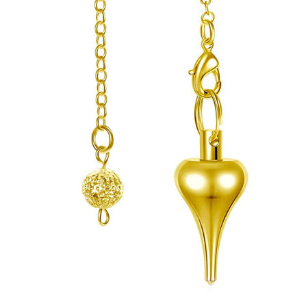 pendule divinatoire oui non metal goutte or