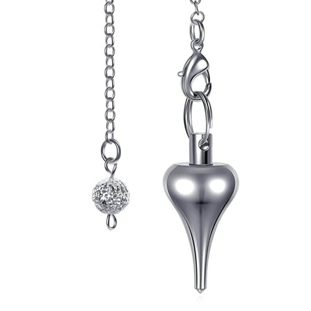 pendule divinatoire oui non metal goutte argent