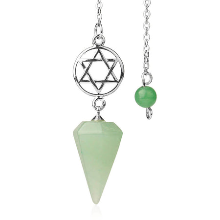 pendule oui non divinatoire pentacle aventurine verte