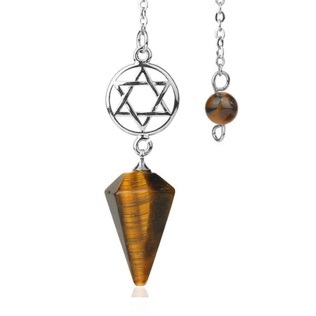pendule oui non divinatoire pentacle oeil de tigre