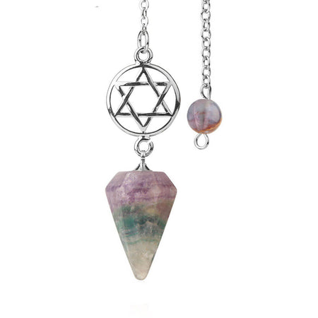 pendule oui non divinatoire pentacle fluorite