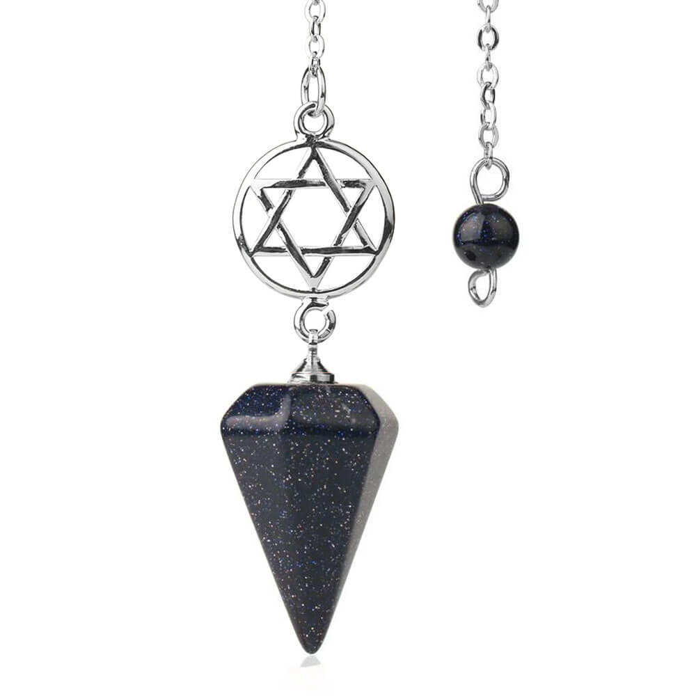 pendule oui non divinatoire pentacle blue sand stone