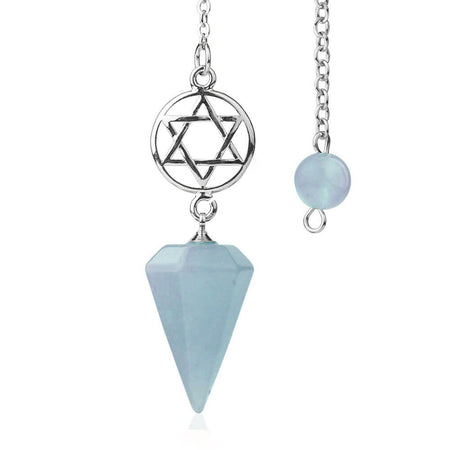 pendule oui non divinatoire pentacle opale blanche