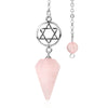 pendule oui non divinatoire pentacle quartz rose
