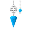 pendule oui non divinatoire pentacle turquoise bleue