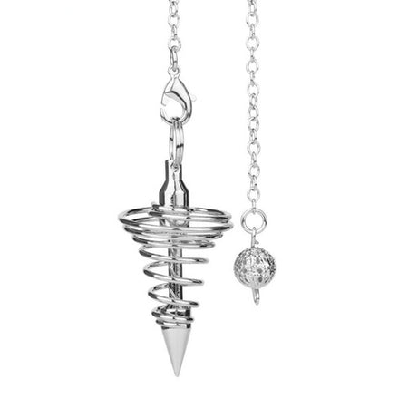 pendule divinatoire oui non metal argent