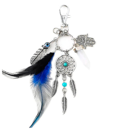 porte cle spirituel attrape reve main fatma oeil bleu grec nazar boncuk