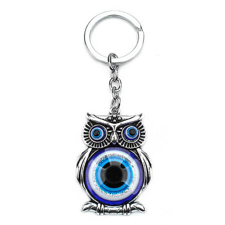 porte cle oeil bleu grec hibou nazar boncuk